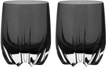 Majestic Gifts Inc. Majestic Gifts Crescent Double Old Fashioned, Charcoal,11 oz. Set/2