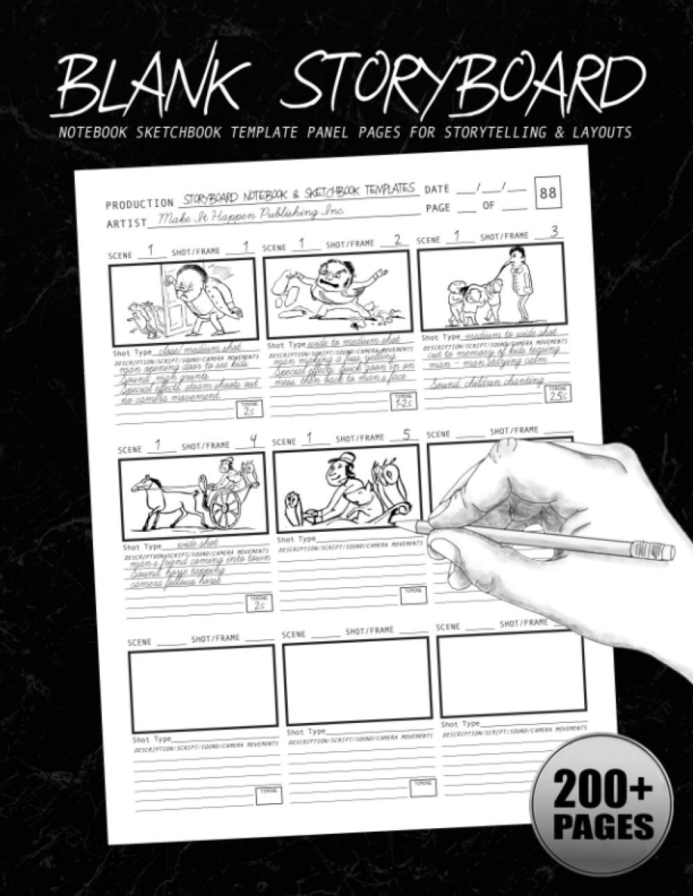 Publishing Inc., Make it Happen - Blank Storyboard: Notebook Sketchbook Template Panel Pages for Storytelling & Layouts: 200+ Pages with 9x9 Story Board Frames on 8.5x11 Book (Professional Storyboard Notebooks, Band 1) - Preis vom 09.10.2026 07:28:09 h