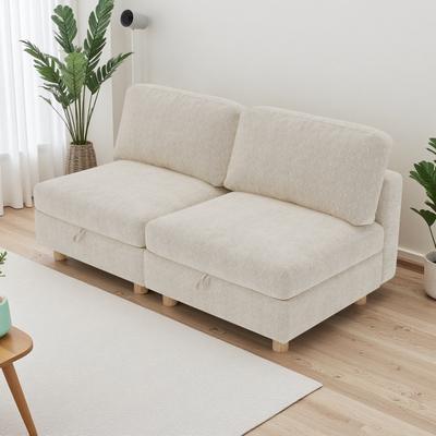 ZWYO HOSIMU "29"" Modular 2-Seater Sectional Sofa with Storage, Convertible Folding Fabric Sofa Set, High-Density Foam & Pocket Spring Design"