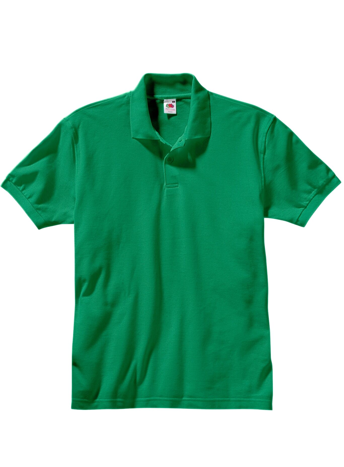 Poloshirt FRUIT OF THE LOOM "Poloshirt", Herren, Gr. 6, grün, 100% Baumwolle, unifarben, Shirts Poloshirt grün 6