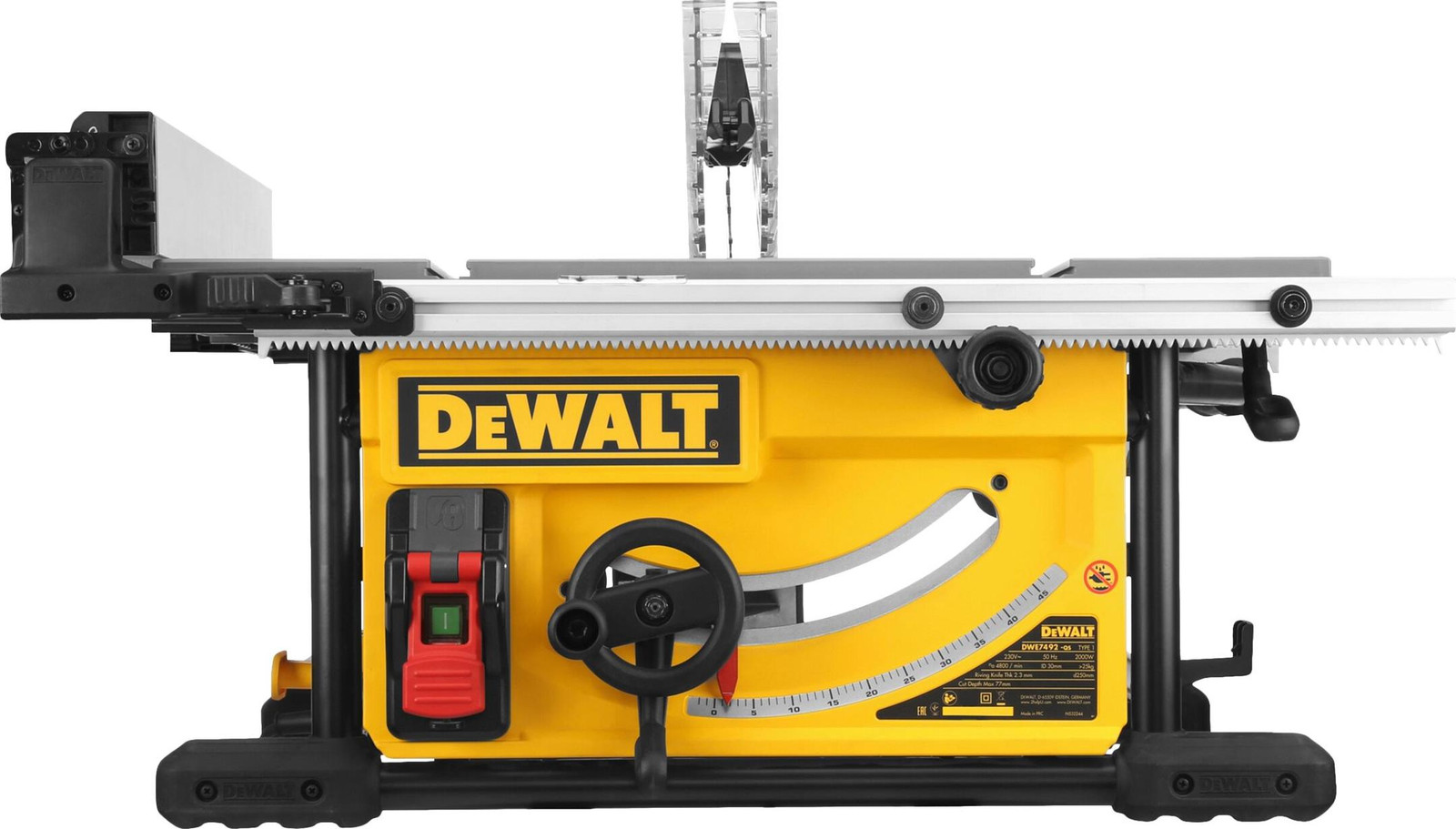 DeWalt DWE7492 tafelzaag met 250 mm zaagblad