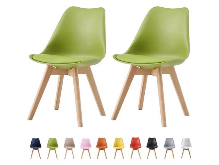 mcc direct Lot de 2 chaises de Salle à Manger de Cuisine de Bureau Design Eva (Vert)
