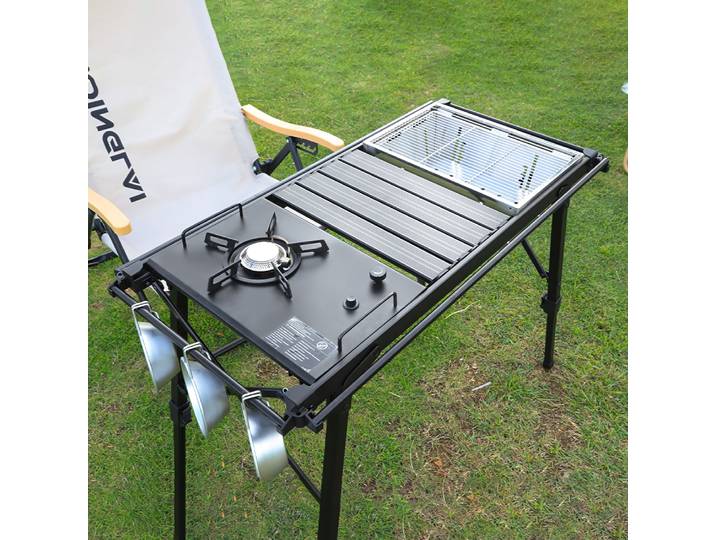 KRC CAMP Camping Table pliante IGT Table légère Camp BBQ Grill Table pique-nique en plein air Table de pêche IGT ensemble équipement de pique-nique