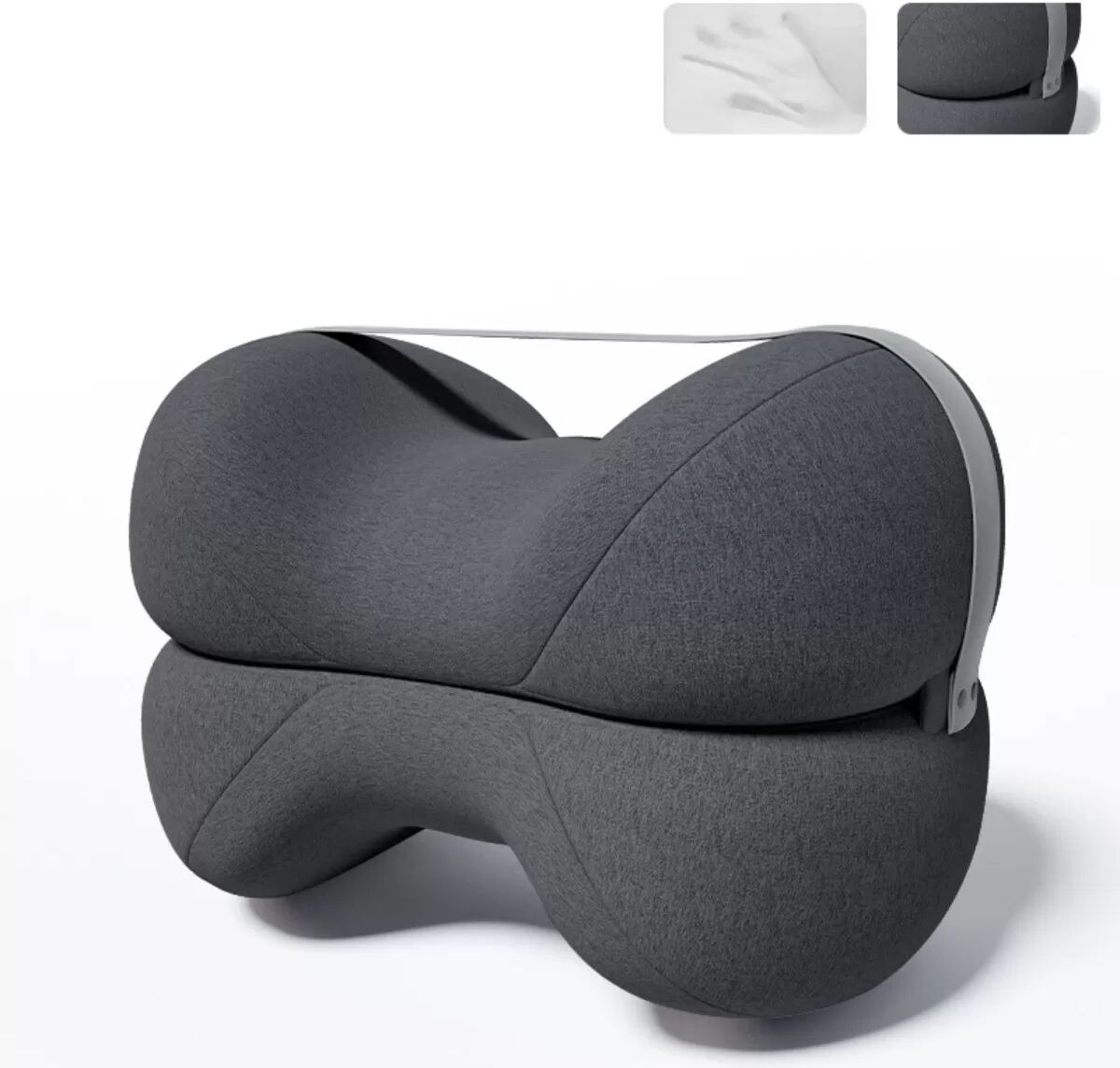 INF Coussin multifonction jambes en mousse à mémoire - Housse sweatshirt, soutien entre-jambes pour élévation des jambes, Gris foncé