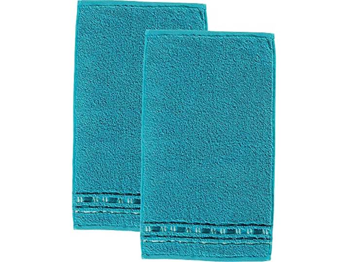 Erwin Müller Gästetuch 2er-Pack - Achern türkis Größe 30x50 cm - 500g/m² - schnell trocknend, extra saugstark, beidseitige Schlaufen