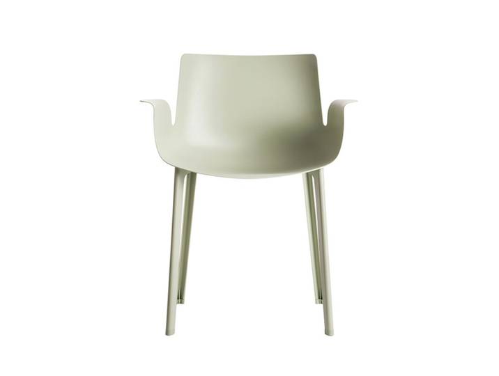 Kartell Küchenstuhl Piuma grün, Designer Piero Lissoni, 62x77x54 cm