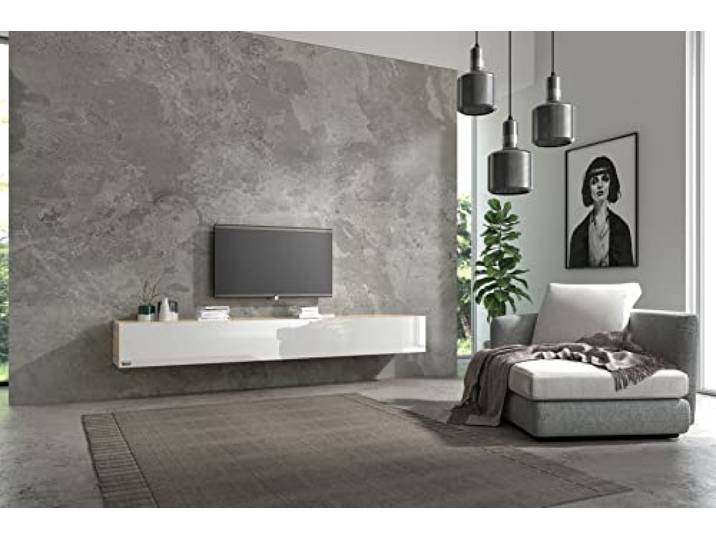 Wuun® TV Lowboard I 100cm-280cmI TV Board hängend Hängeschrank Wohnwand/Somero/Eiche