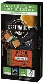 Destination Cápsulas Biodegradáveis Pur Arábica Peru Bio 5g 10 Unds