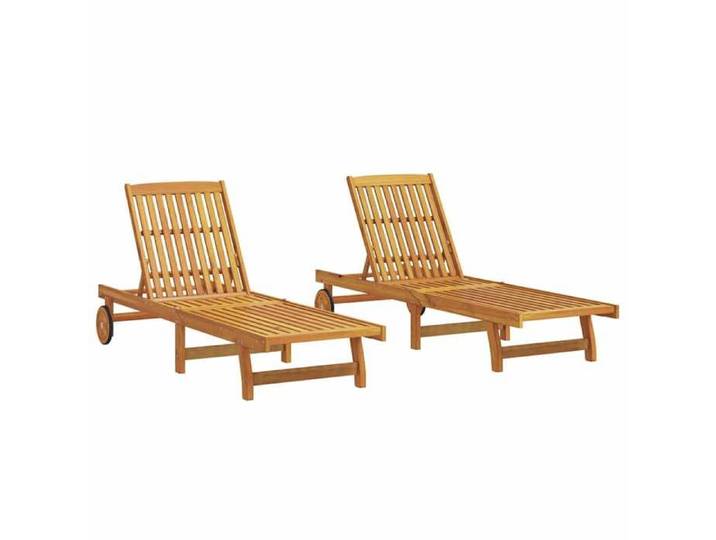 Bain de Soleil - CLARENCE® - Chaises longues - lot de 2 - RUIGNEUF - 2 PLACES - Bois d'acacia solide 14082