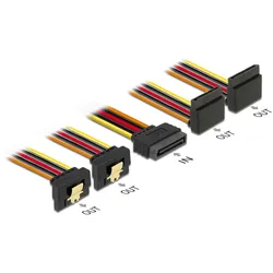 DELOCK Stromkabel SATA 15Pin > 4x15Pin StBu unt.oben 15cm