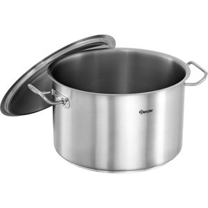 Bartscher Kochtopf E16L-1, 100448, 16 Liter, induktionsgeeignet, aus Edelstahl, 29 x 27cm (ØxH)