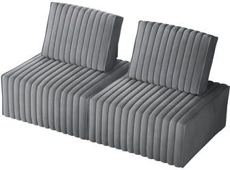 Craft Porch CraftPorch 2-Pieces Contemporary Clean-Line Linen Upholstered