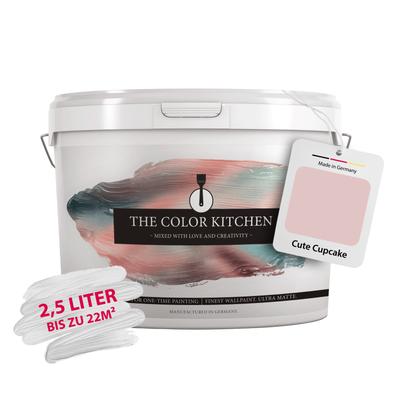 Wand- und Deckenfarbe A.S. CRÉATION "Seidenmatt Innenfarbe THE COLOR KITCHEN", rosa (tck7008 cute cupcake), 2,5 l 2,5ml, Farben, für Wohnzimmer Schlafzimmer Flur Küche, versch. Rosatöne