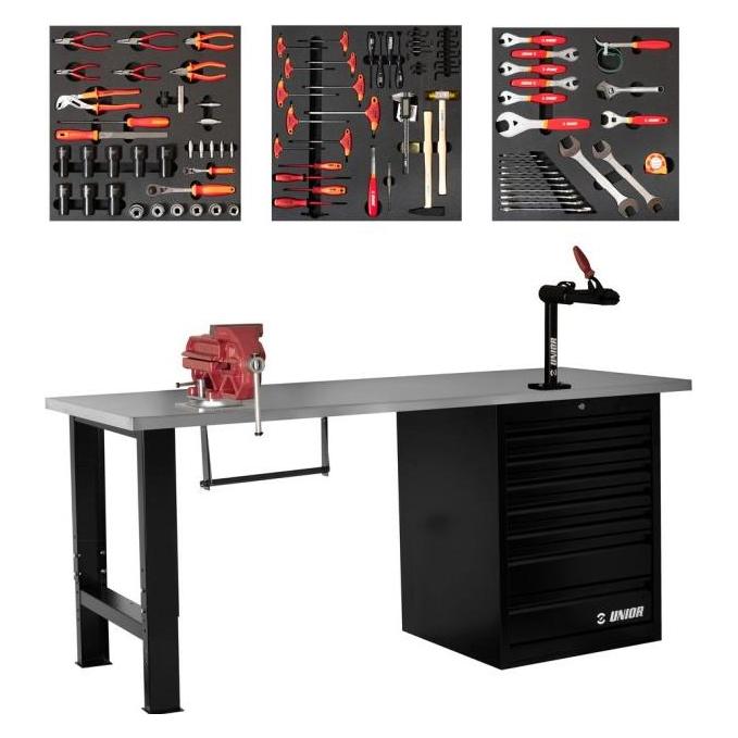 Unior 2600D Federungs-Werkbank, black (200 cm, 75 cm) (629832)