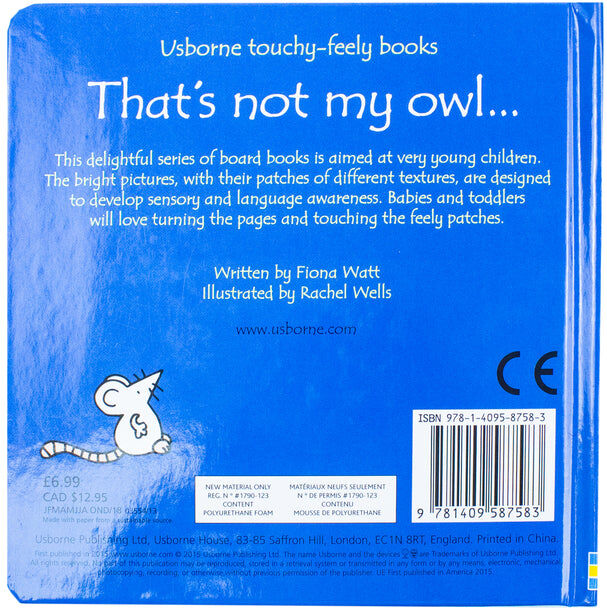 Usborne Touchy Feely That's Not My Owl by Fiona Watt