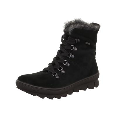 Stiefelette LEGERO "Legero Stiefelette Leder", Damen, Gr. 37, schwarz (schwarz, schwarz), Leder, Schuhe Stiefelette