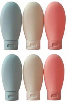 Inspired Finds Refillable Soft Silicone Travel Bottles Set 60ML 2.03 Fl Oz Squeeze Tubes For Toiletries And Cosmetics nordic Three 6pcs