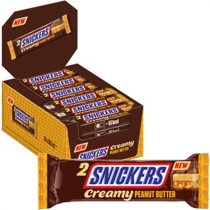 Snickers Schokoriegel Creamy Peanut Butter, 876g, je 36,5g, 24 Riegel