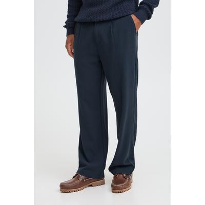 Chinos BLEND "BHMALVIN LOOSE CHINO", Herren, Gr. S, N-Gr, blau (salute), Web, Obermaterial: 67% Polyester, 29% Viskose, 4% Elasthan, unifarben, loose fit lang, Hosen, Materialmix, loose fit