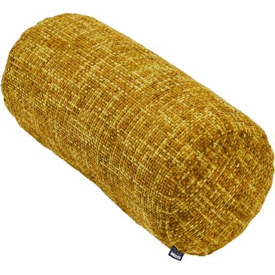 Dekokissen DONE. "Twist", gold (gold, meliert), B:22cm H:10cm L:50cm, Polyester, Dekokissen_Sitzkissen_Kissenhüllen, Geflochtene Optik