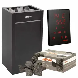 Set Saunaofen Harvia Virta 6.8 Kw & Harvia Xenio Cx170, 50 kg Steine
