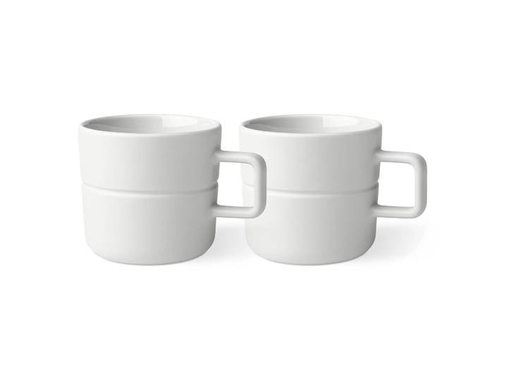NJRD Tasse Lines 50 cl Lot de 2 Blanc