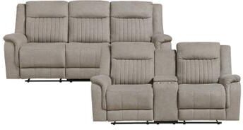 Fremont & Park Lenore 2-Piece Microfiber Manual Reclining Sofa Set