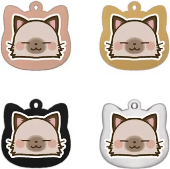 Inspire Picks Personalized Stainless Steel Pet Name Tag With Colorful Pattern Design 2 gold