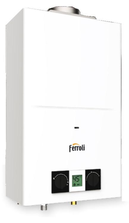 Gas-Warmwasserbereiter "Pegaso Eco", offene Ausführung, 14 Liter, Erdgas