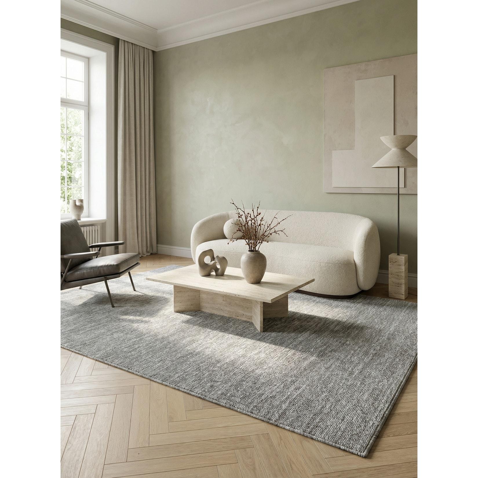 Teppich Kurzflor AMMER in Hellgrau, einfarbig, 160 x 230 cm