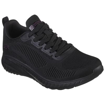 Sneaker SKECHERS "BOBS SQUAD CHAOS - FACE OFF", Damen, Gr. 41, Textil, schwarz, Schuhe Sneaker, Freizeitschuh, Halbschuh, Schnürschuh Maschinenwäsche, G-Weite