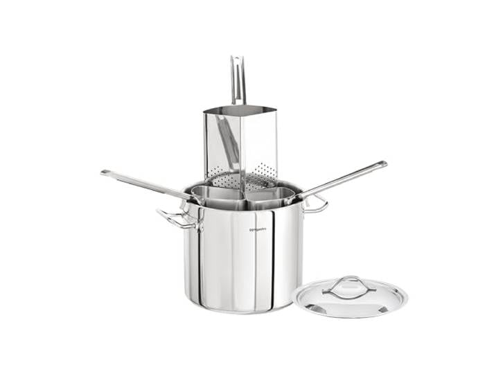 GGM Gastro NSK24 Pastatopf - Edelstahl - 8 Liter - Ø 240mm - inkl. 3 Siebe - Induktionsgeeignet