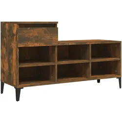 Helloshop26 - Schuhschrank Schuhaufbewahrung Möbel für Eingangsbereich/Flur/Wohnzimmer 102 x 36 x 60 cm braunes Holzwerkstoff 02_0021550