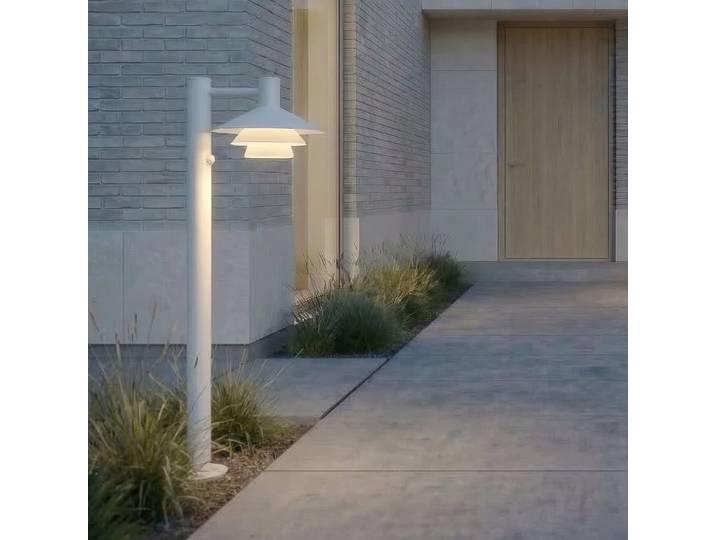 Bornes lumineuses LED Montaro, blanche, 100 cm, détecteur de mouvement, Lucande - Moderne - Aluminium - À ampoule unique