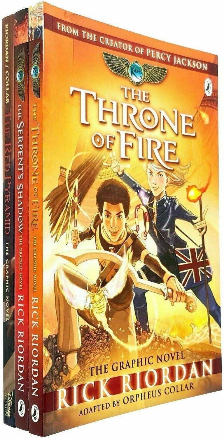 Puffin Kane Chronicles Graphic Novels 3 Books Collection Set By Rick Riordan