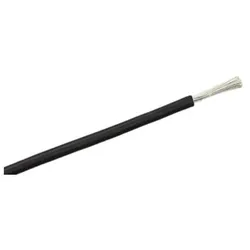 RS PRO, Kabelleitung, Prüfleitung / 0,25 mm2 Kupfer verzinnt, Schwarz Silikongummi isoliert, 25m (25 m)