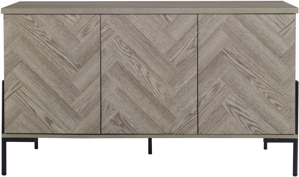 Charlene Dressoir met 3 deuren in naturel visgraat
