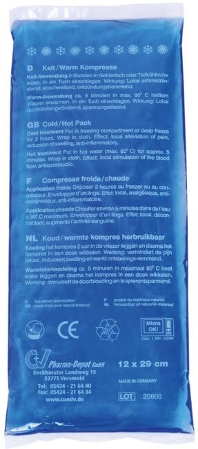 Gramm Medical Compresse froide/chaude avec gel 13 x 14 cm (124.000.00000)
