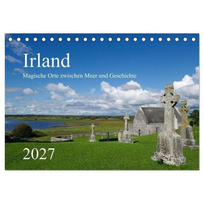 Irland – Magische Orte zwischen Meer und Geschichte (Tischkalender 2027 DIN A5 quer), CALVENDO Monatskalender