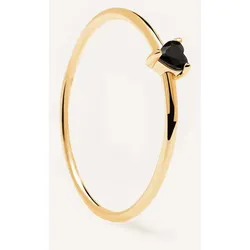 PD PAOLA - RING - BLACK HEART - gold