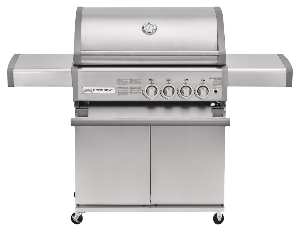 Crossray C4 Trolley Barbecue Gasgrill 4 x Infrarot-Brenner Grillwagen BBQ Grill