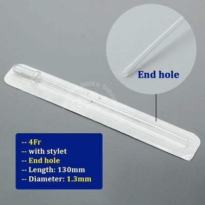 Uplift Picks Veterinary Cat Catheter With Stylet 3Fr And 4Fr Urinary Care Supplies 1.3 Mm (end Hole) 120 Pcs