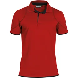 DASSY® Orbital Poloshirt - rot/schwarz - 3XL