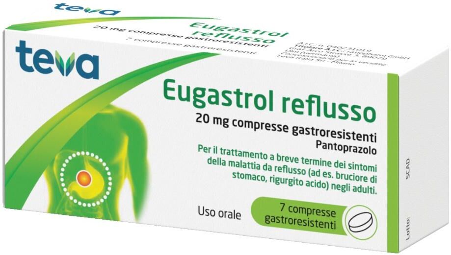 RATIOPHARM ITALIA Srl EUGASTROL REFLUSSO * 7 Compresse 20MG