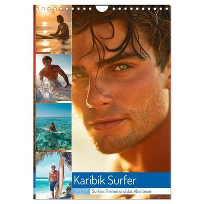 Karibik Surfer (Wandkalender 2027 DIN A4 hoch), CALVENDO Monatskalender