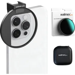 Walimex pro Filterhalter 67 mm ND Filter Handykamera Cold Shoe Fotografie (67 mm, ND- / Graufilter), Objektivfilter, Schwarz