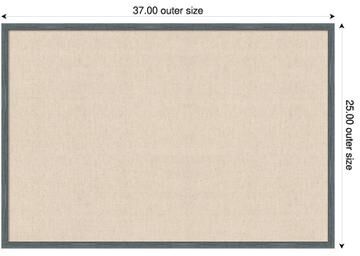 Amanti Art Neutral Weave Canvas Magnetic Board, Dixie Rustic Narrow Framed Memo Board