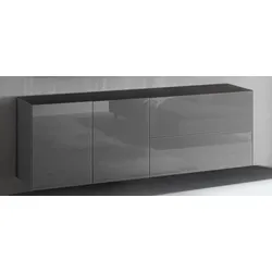 Mäusbacher TV-Lowboard Colors Glas Grau Anthrazit