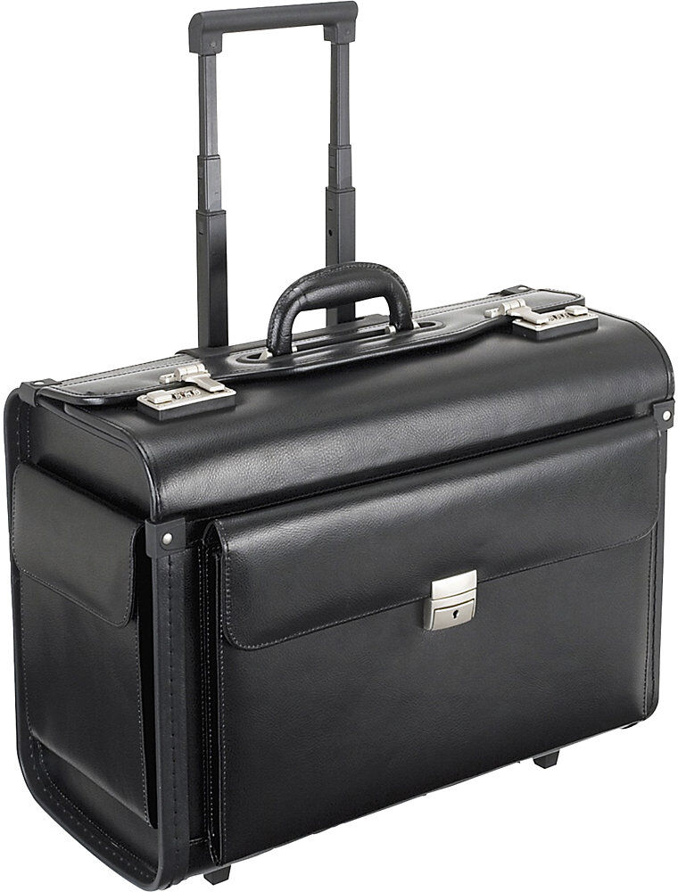 Trolley Pilotenkoffer, Hauptfach, Laptopfach gepolstert, schwarz kaiserkraft