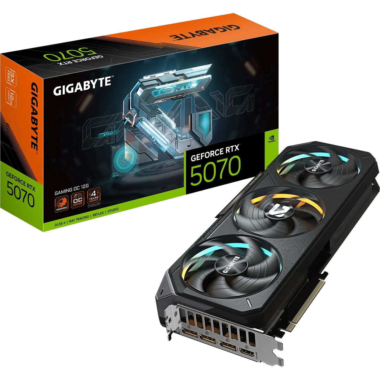 12GB Gigabyte GeForce RTX 5070 Gaming OC Aktiv PCIe 5.0 x16 (Retail)